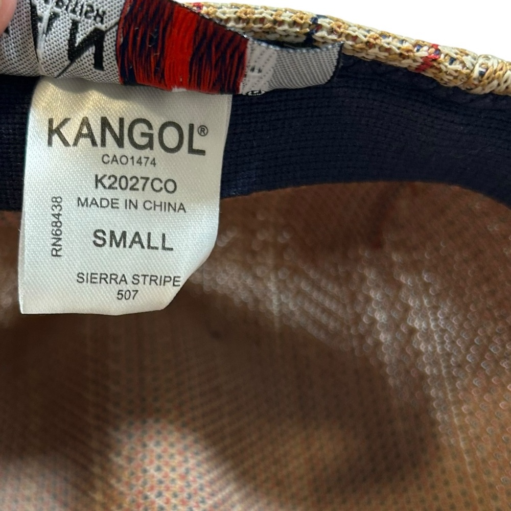 Kangol 507 Sierra Stripe Flat Cap 90s Streetwear Newsboy Hat Size Small - Picture 8 of 9